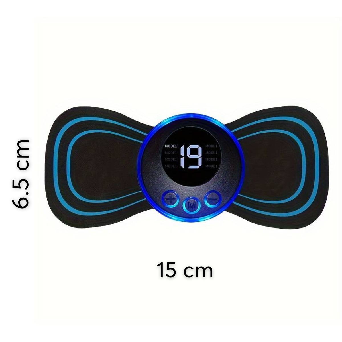 Parche Masajeador Eléctrico Recargable, 8 Modos, 19 Niveles
