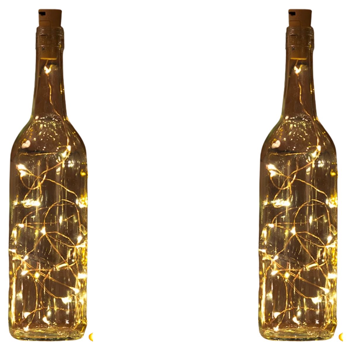 Luz Led  Para Decoración 30 Luces Con corcho Cálida