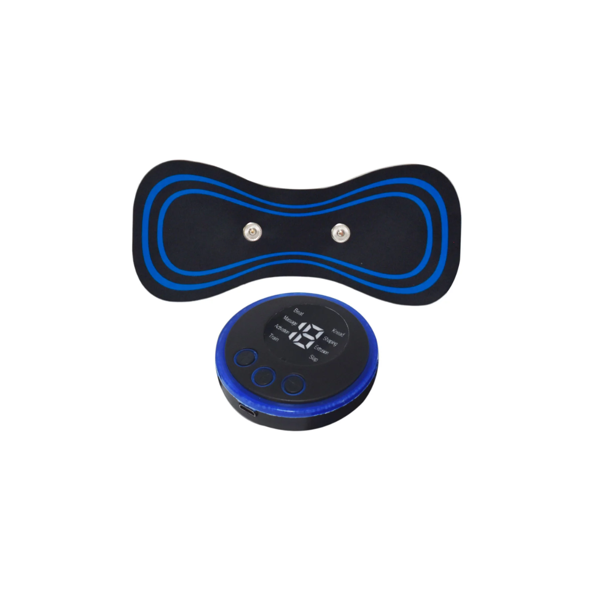 Parche Masajeador Eléctrico Recargable, 8 Modos, 19 Niveles